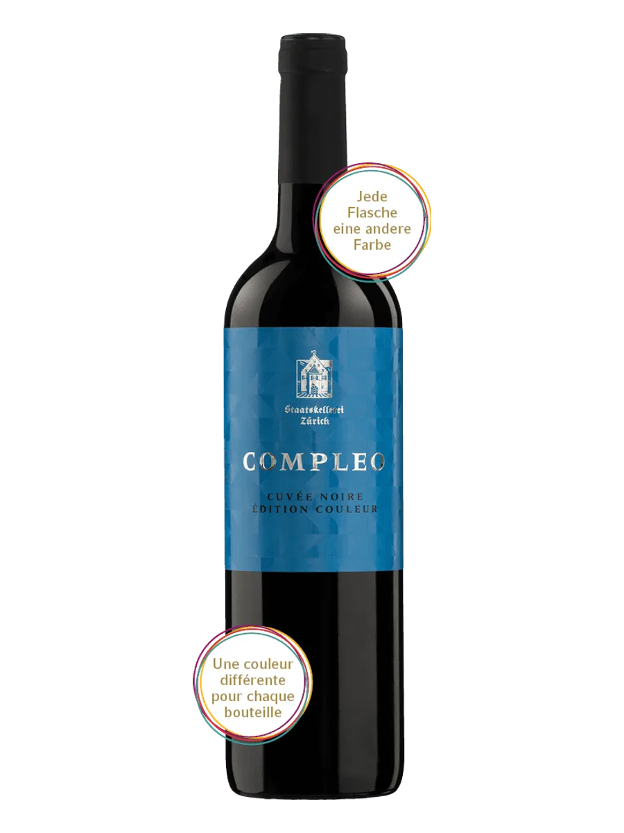 Staatskellerei Zürich Compleo Cuvée Noire Édition Couleur Vin de Pays Suisse